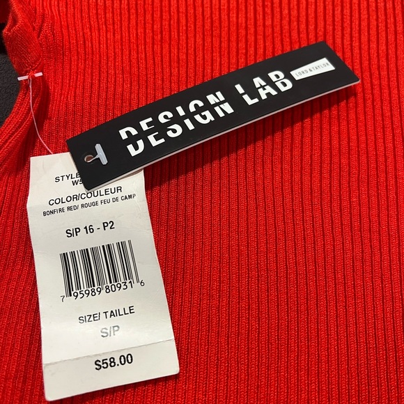 Design Lab Red Off Shoulder- NWT - Picture 4 of 5